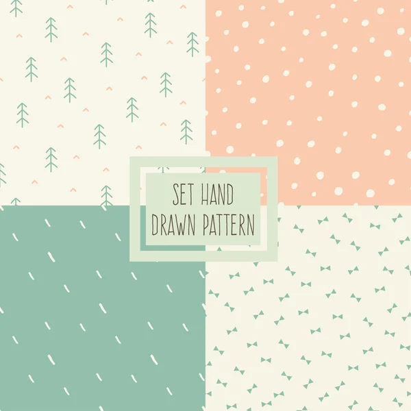 Pastel retro  seamless patterns — Stockový vektor