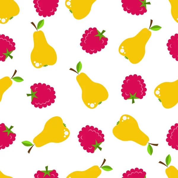 Fruits lumineux motif sans couture — Image vectorielle