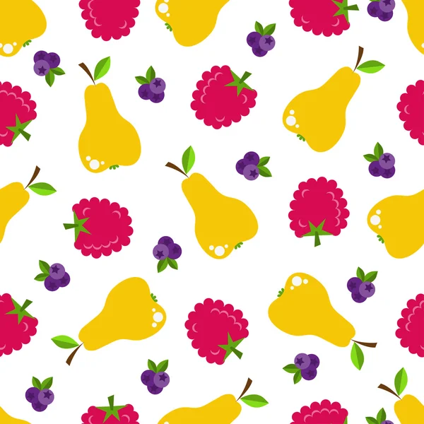 Fruits lumineux motif sans couture — Image vectorielle
