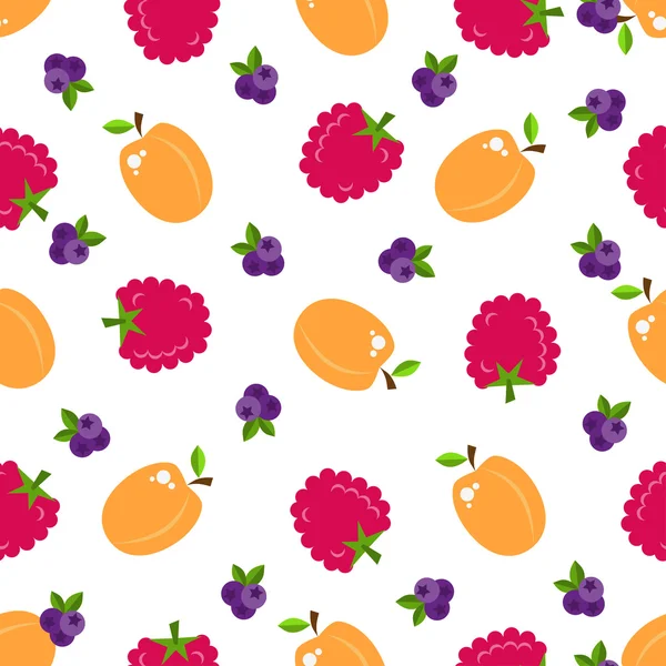 Fruits lumineux motif sans couture — Image vectorielle