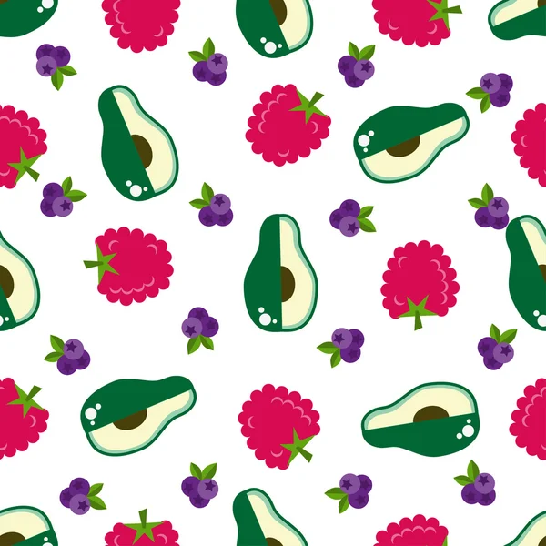 Fruits lumineux motif sans couture — Image vectorielle