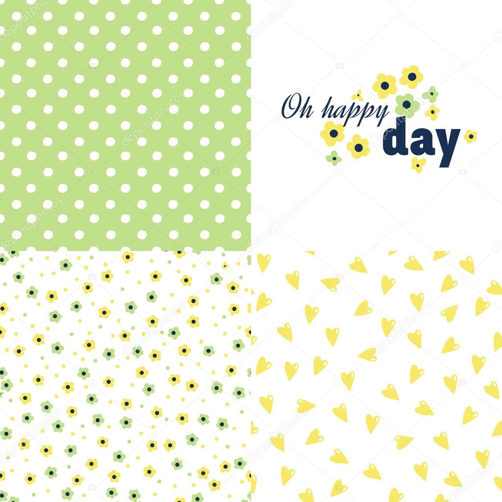 Oh happy day - set of  patterns