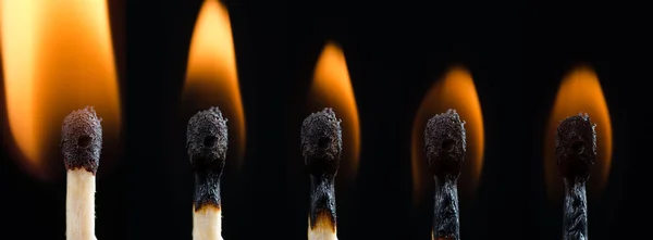 Burning match — Stock Photo, Image