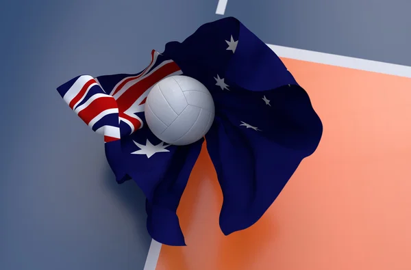 Bandiera dell'Australia con campionato di pallavolo — Foto Stock