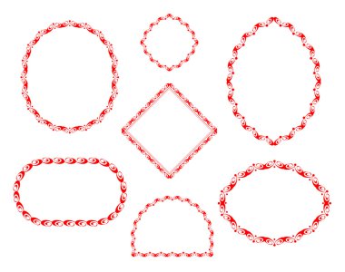 Çerçeveleri ayarlayın. Vintage vektör. Kolay düzenleme için inşa.