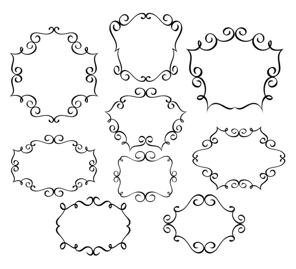 Dekoratif çerçeveler. Vektör.