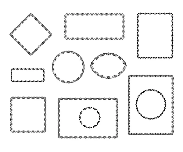 Set frames .Vintage vector.Well construído para fácil edição . —  Vetores de Stock