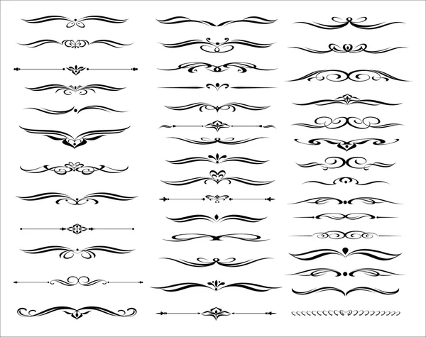 Dekoratif öğeler kümesi. Dividers.Vector illüstrasyon.