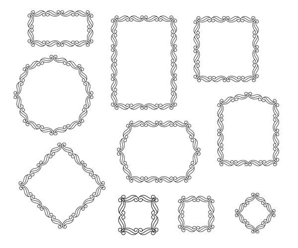 Set Frames .vintage vector.well für einfache Bearbeitung gebaut. — Stockvektor