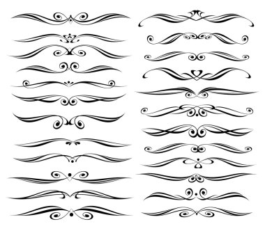 Dekoratif öğeler kümesi. Dividers.Vector illüstrasyon.