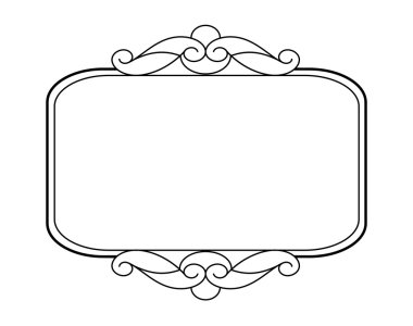 Çerçeveler. Vintage vektör. Kolay düzenleme için inşa. Siyah beyaz.