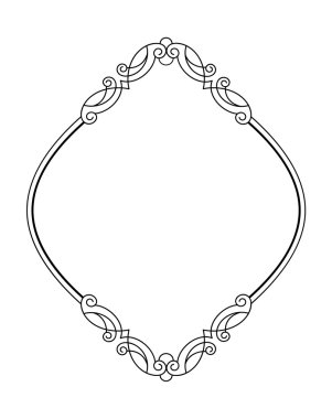 Çerçeveler. Vintage vektör. Kolay düzenleme için inşa. Siyah beyaz.