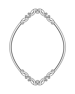 Çerçeveler. Vintage vektör. Kolay düzenleme için inşa. Siyah beyaz.