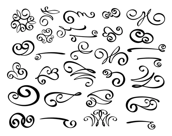 Set of decorative elements.Vector illustration.Well built for easy editing. — Stock Vector