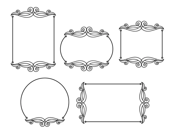 Set cadres décoratifs .Vintage vector.Well construit pour faciliter l'édition . — Image vectorielle