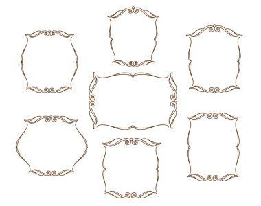 Çerçeveleri ayarlayın. Vintage vektör. Kolay düzenleme için inşa. Vektör çizim.