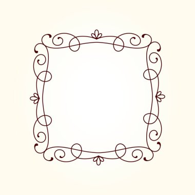 Vektör dekoratif çerçeve. Metin için yer.