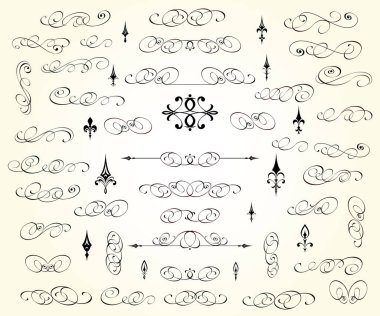 Kartvizitler, broşürler, kartpostallar, menüler, davetiyeler, anonslar için zarif tasarım unsurları..