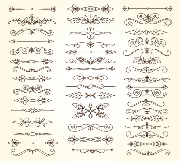 Conjunto Delimitadores Texto Para Seus Projetos Ilustração Vetorial — Vetor de Stock