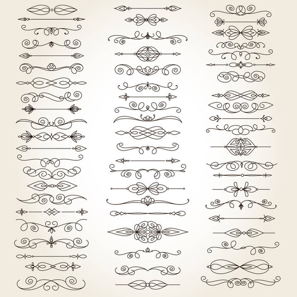 Set of text delimiters for your projects. Linear design.