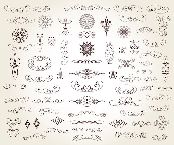 Conjunto Elementos Decorativos Para Diseño Aislado Editable Vignettes Adornado Marcos Ilustraciones De Stock Sin Royalties Gratis