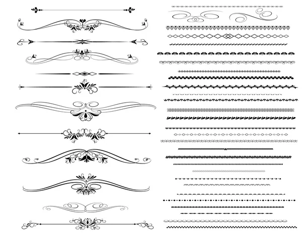 Ozdobne liniatury w innym stylu. Wektor. — Wektor stockowy