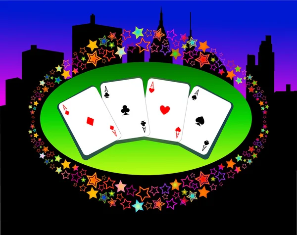 Casino four aces.Vector. — Stock Vector