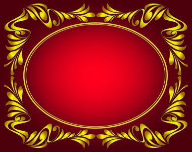 altın çerçeve vektörü