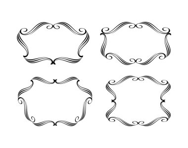 Set kaligrafi çerçeveler .