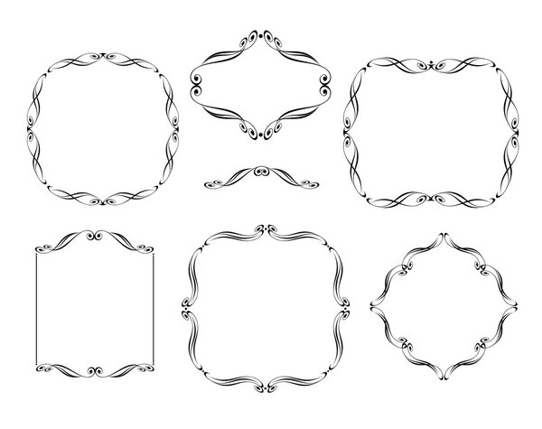Set calligraphic frames .