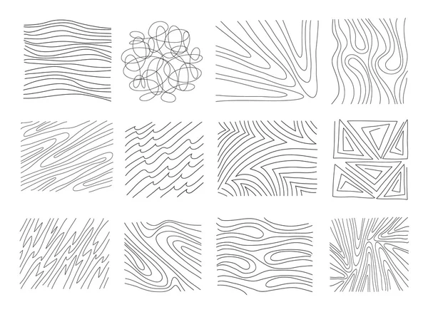 Um conjunto de texturas desenhadas à mão . —  Vetores de Stock