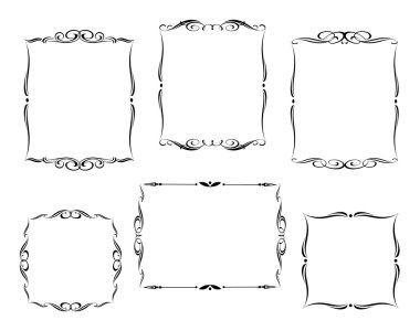 Set kaligrafi çerçeveler