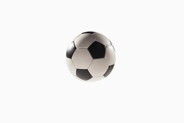 beyaz arkaplanda futbol topu