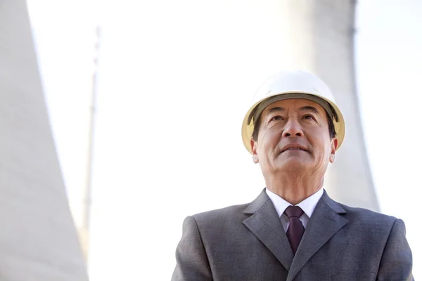 Uomo d'affari a Hardhat — Foto Stock