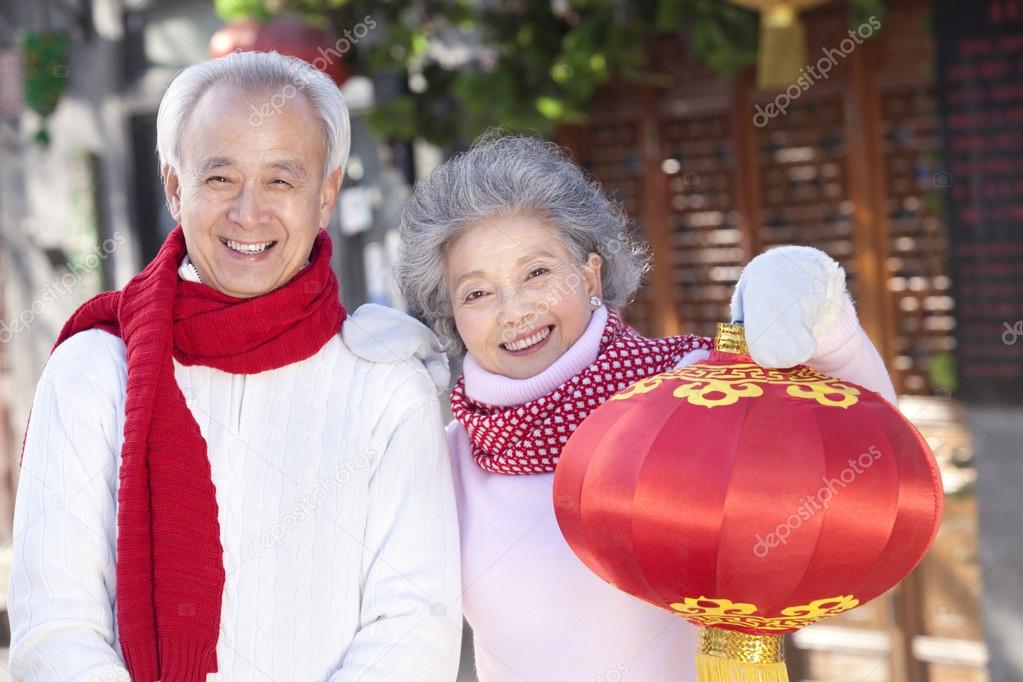 Senior couple Celebrates Chinese New Year