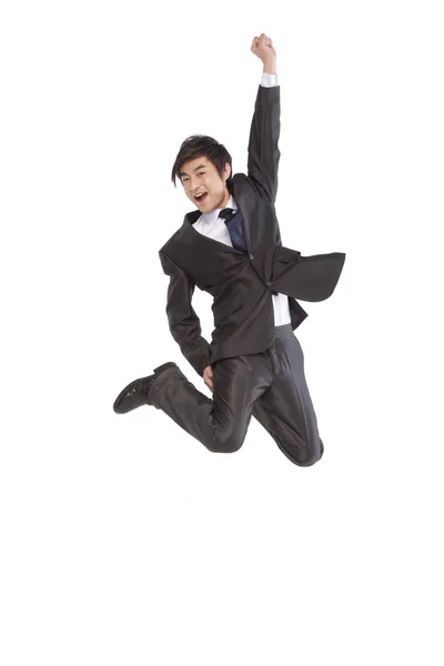 Portrait of the jumping man — Stock Photo, Image