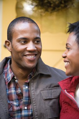 Gülümseyen güzellik Afrikalı Çift