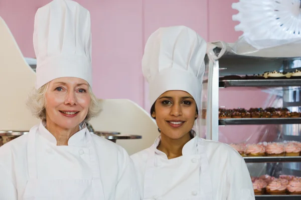 Portret dwóch kucharzy szczęśliwy — Zdjęcie stockowe
