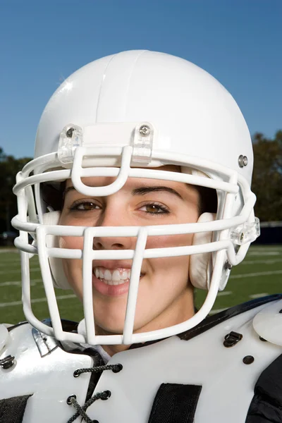 Femmina americano calciatore — Foto Stock