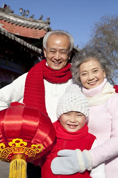 Rodina slaví čínský Nový rok — Stock fotografie