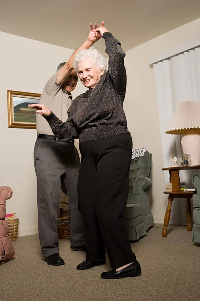 Senior Pair Dancing — Stock fotografie