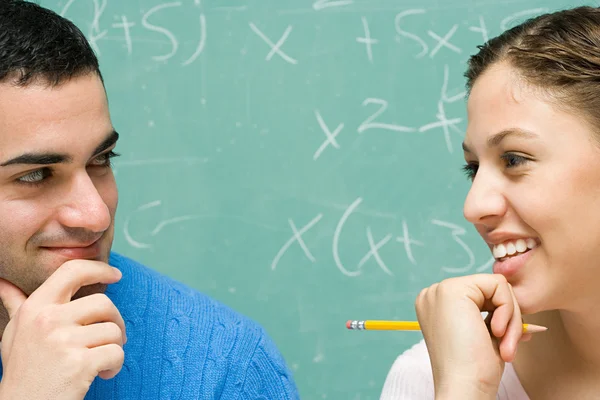 Two students flirting — Stock Photo, Image