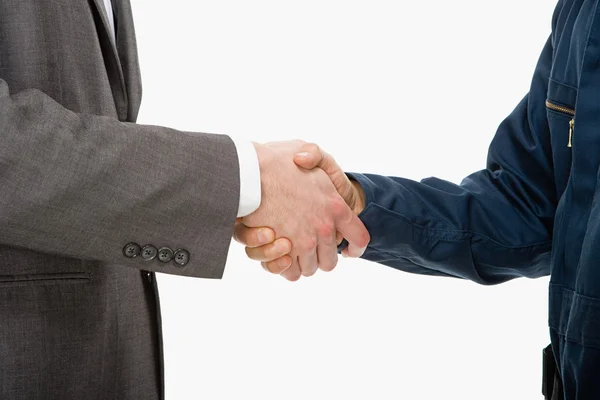 A két férfi kézfogás — Stock Fotó
