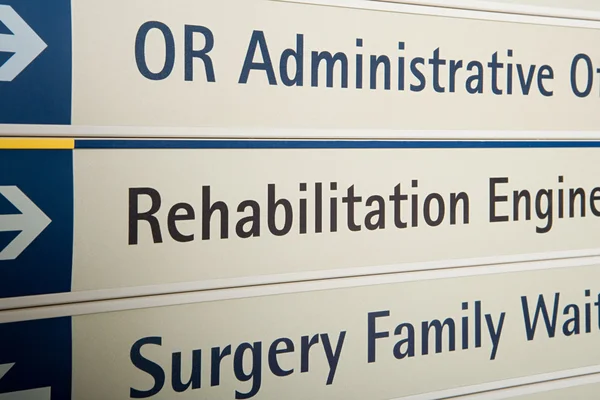 Signs in a medicine hospital — Stock Photo, Image