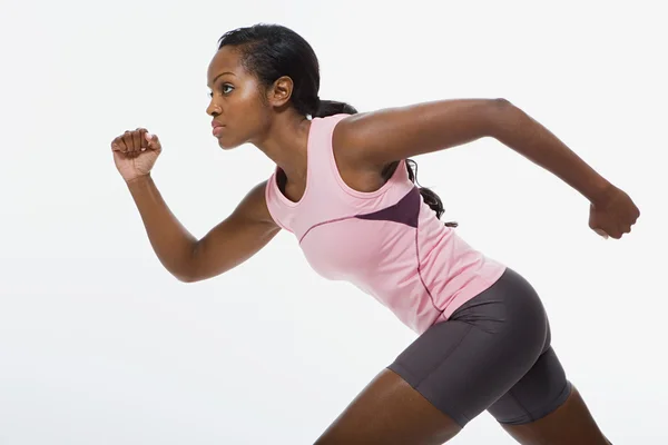Black female athlete posing — Stock Photo, Image