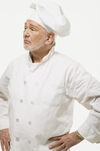 Portret stary kucharz mężczyzna — Zdjęcie stockowe