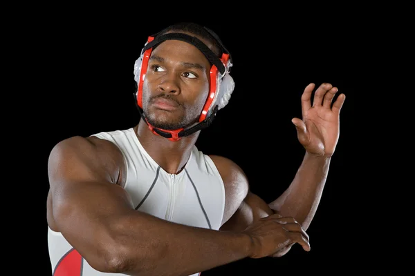 Black male wrestler — Stock Photo, Image