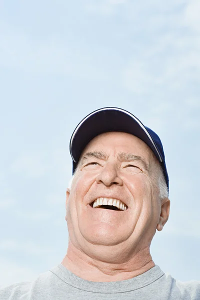 Starší muž se smíchem — Stock fotografie