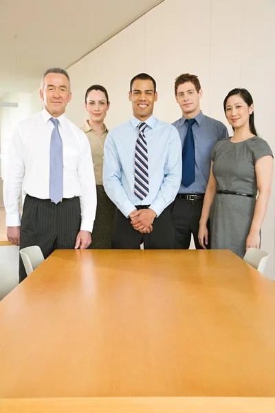 Five business colleagues on meeting — Stock Photo, Image