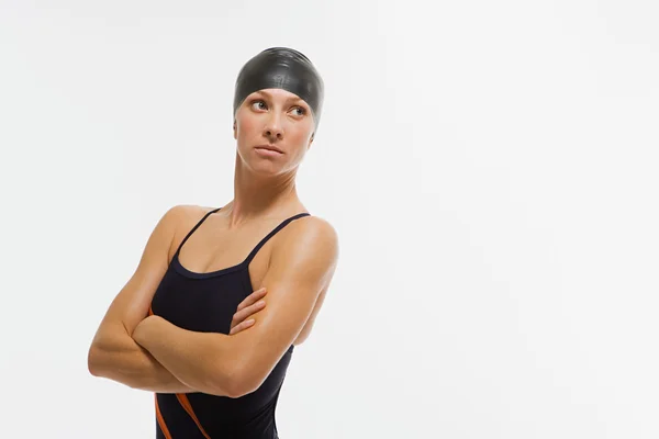 Female swimmer posing — Stock Photo, Image